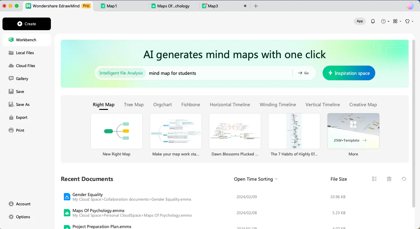 interfaccia di edrawmind