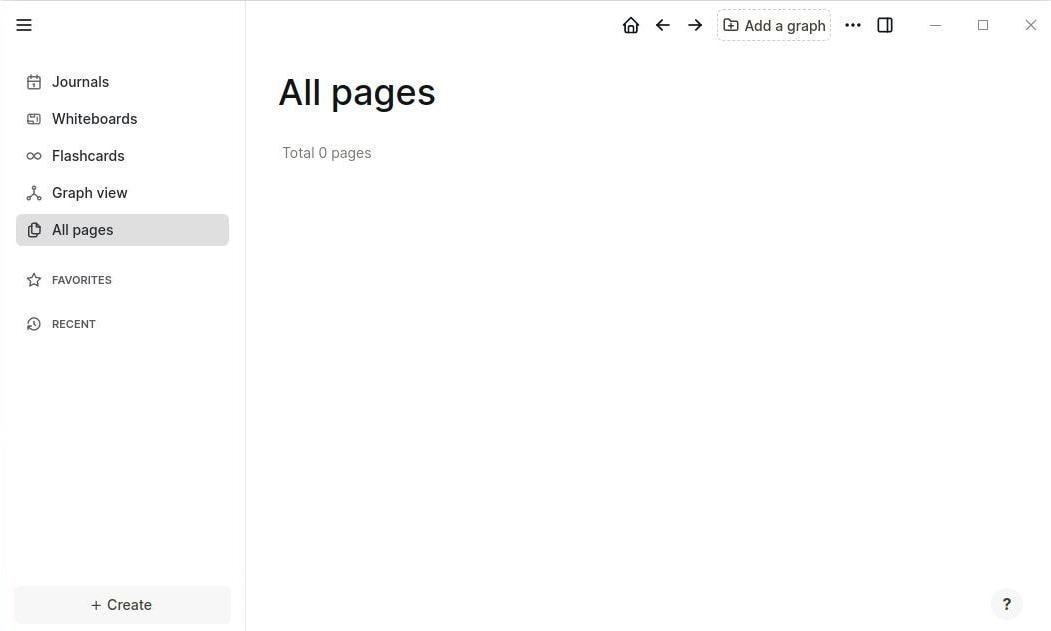 user interface of logseq