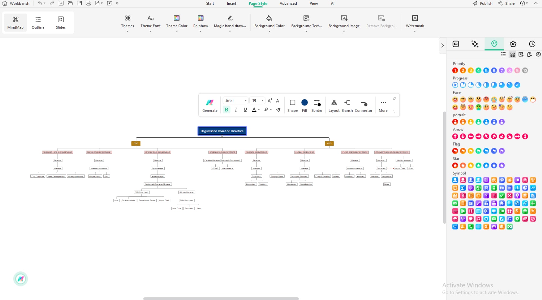 added board members in org chart