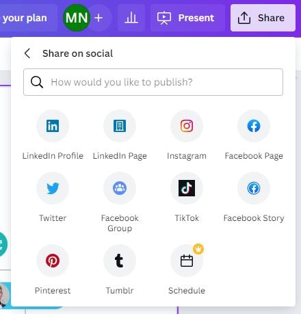 choose a social media channel