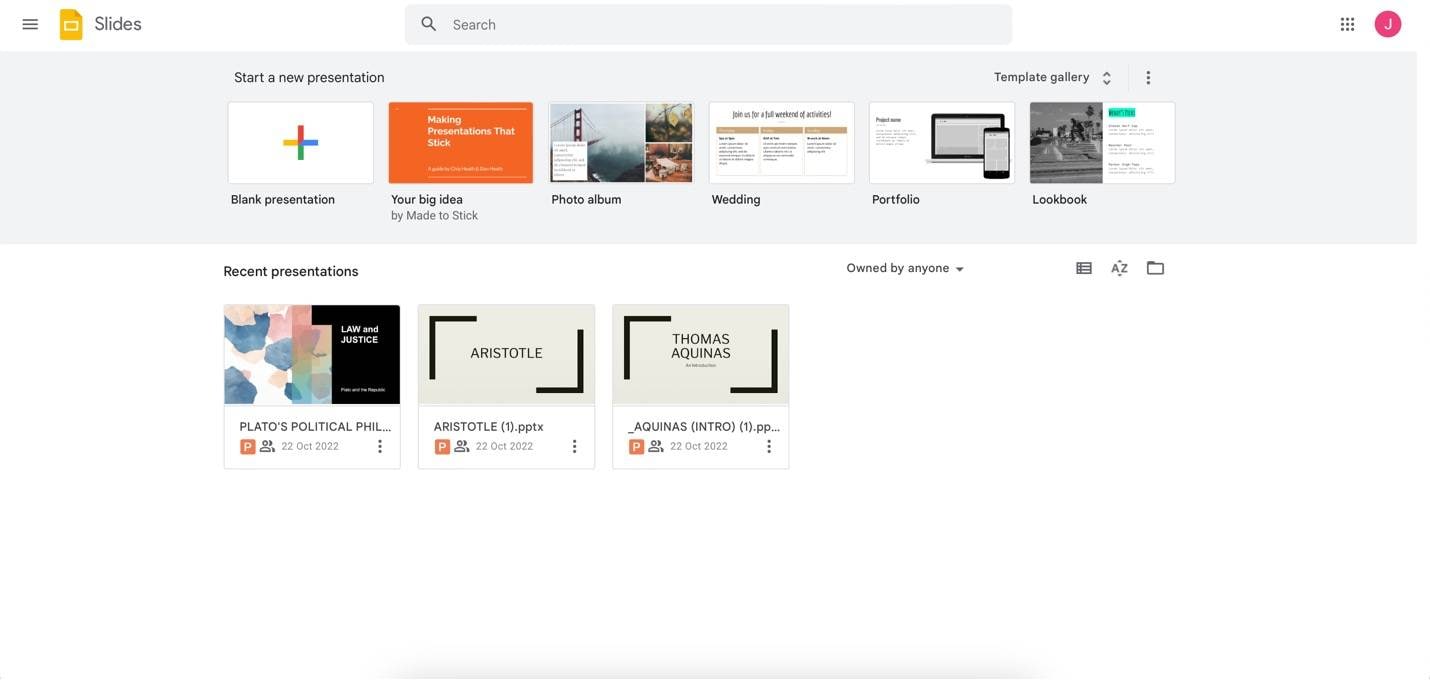 google slides home