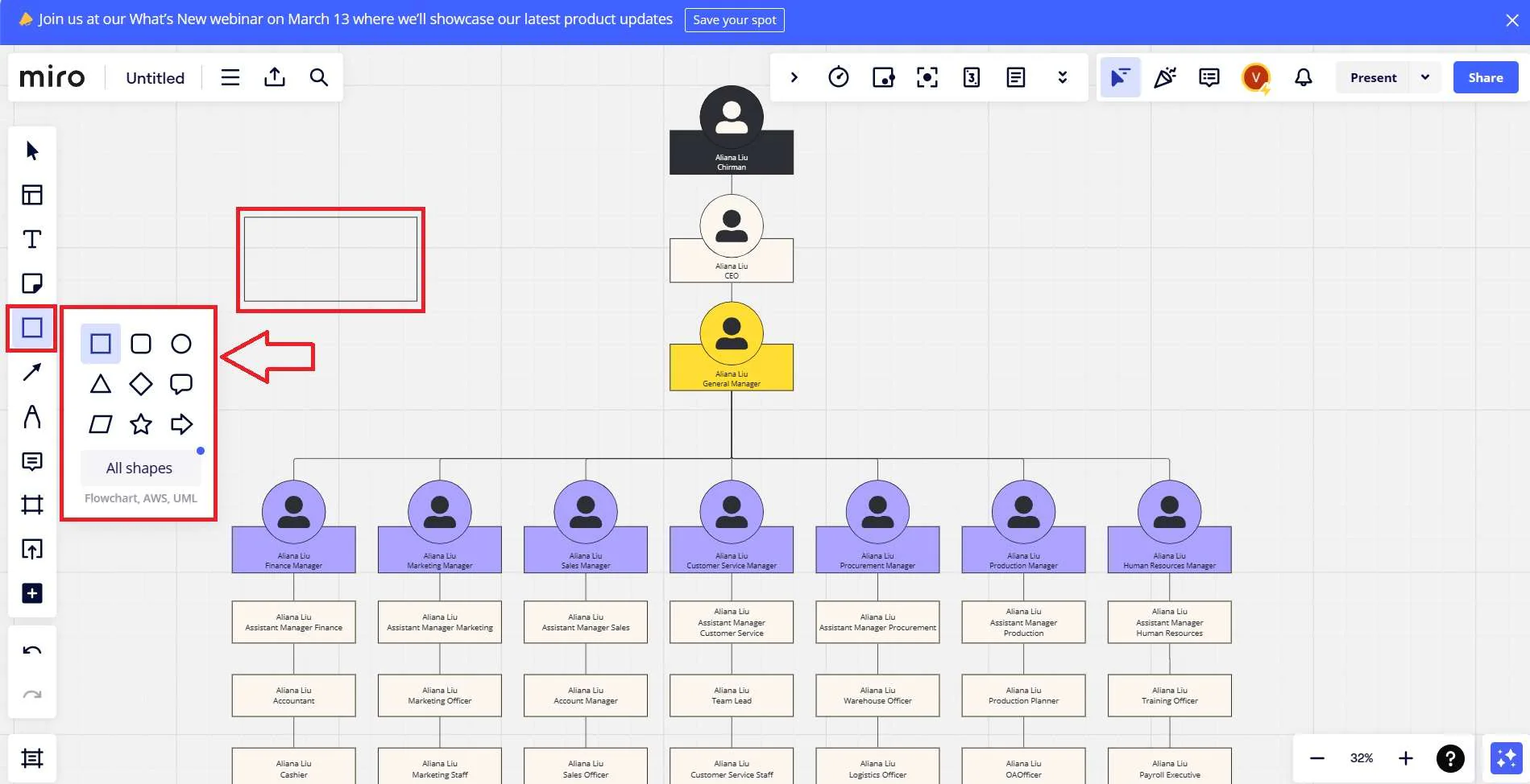 edit org chart