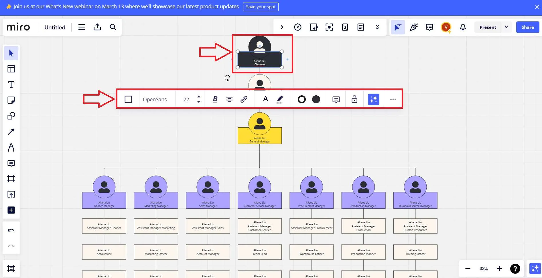 customize org charts