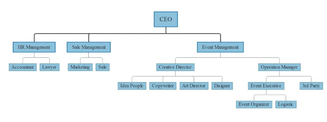 simple ort chart with ceo