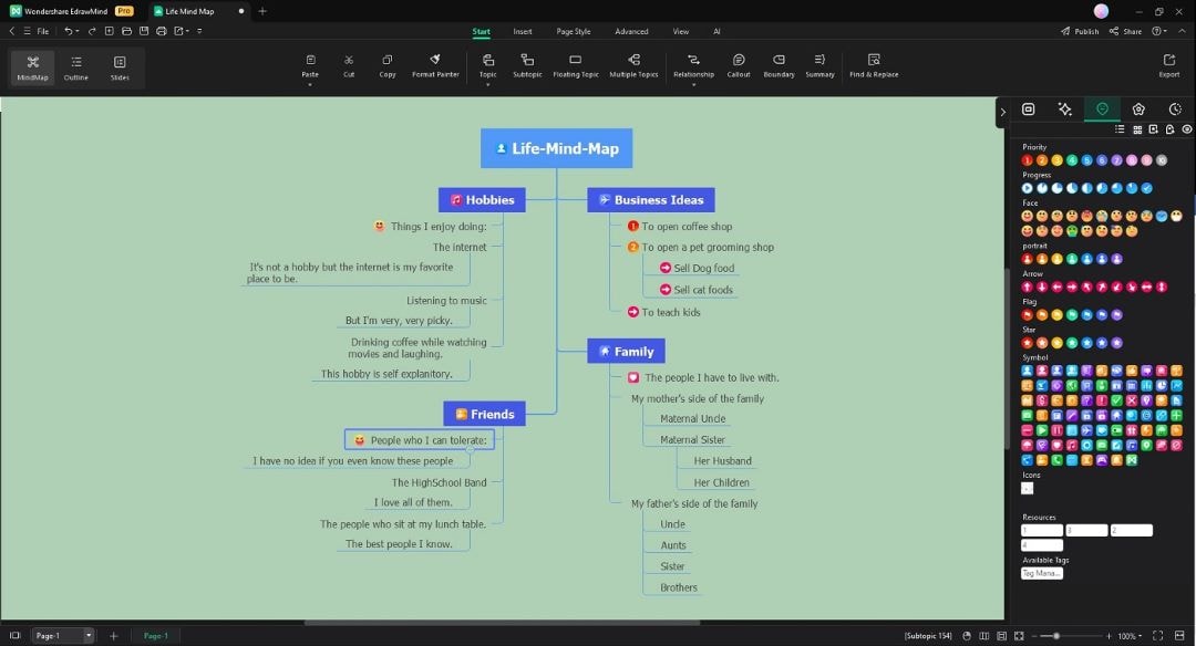 refining your personal mind map