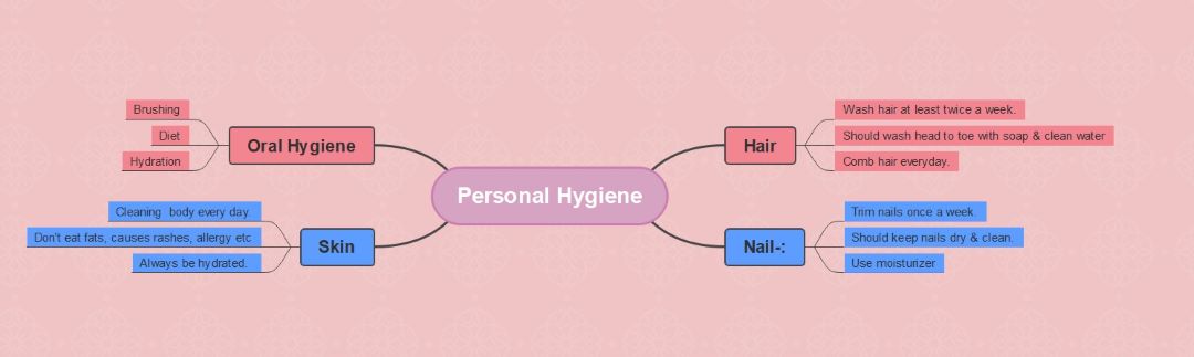 mind map on hygiene development