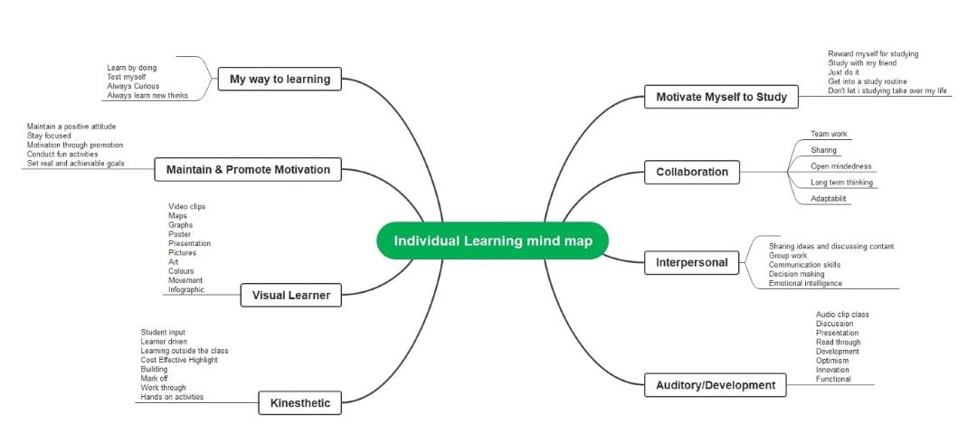 mind map about individual learning