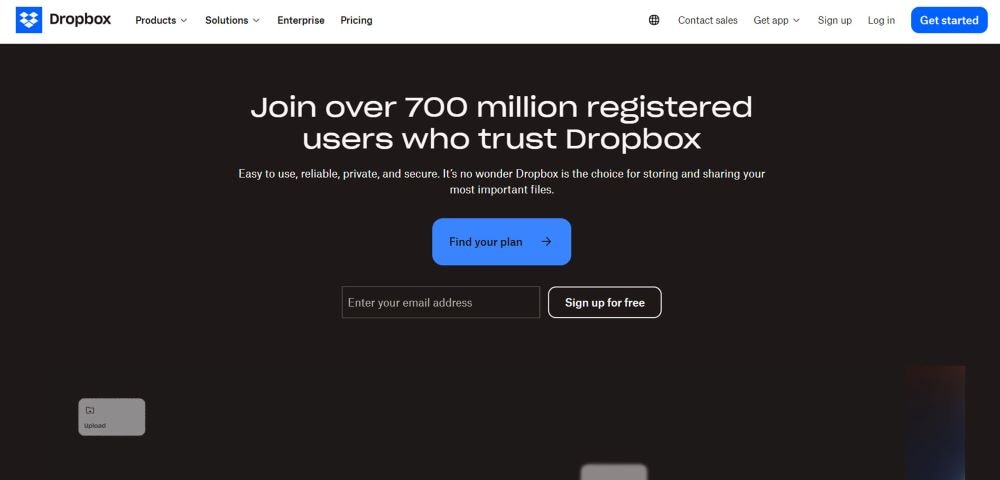 dropbox home page official