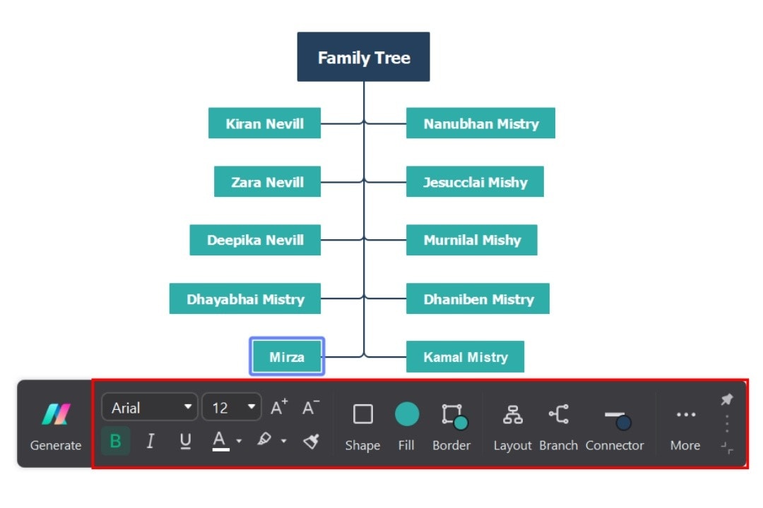 creating a family tree in edrawmind