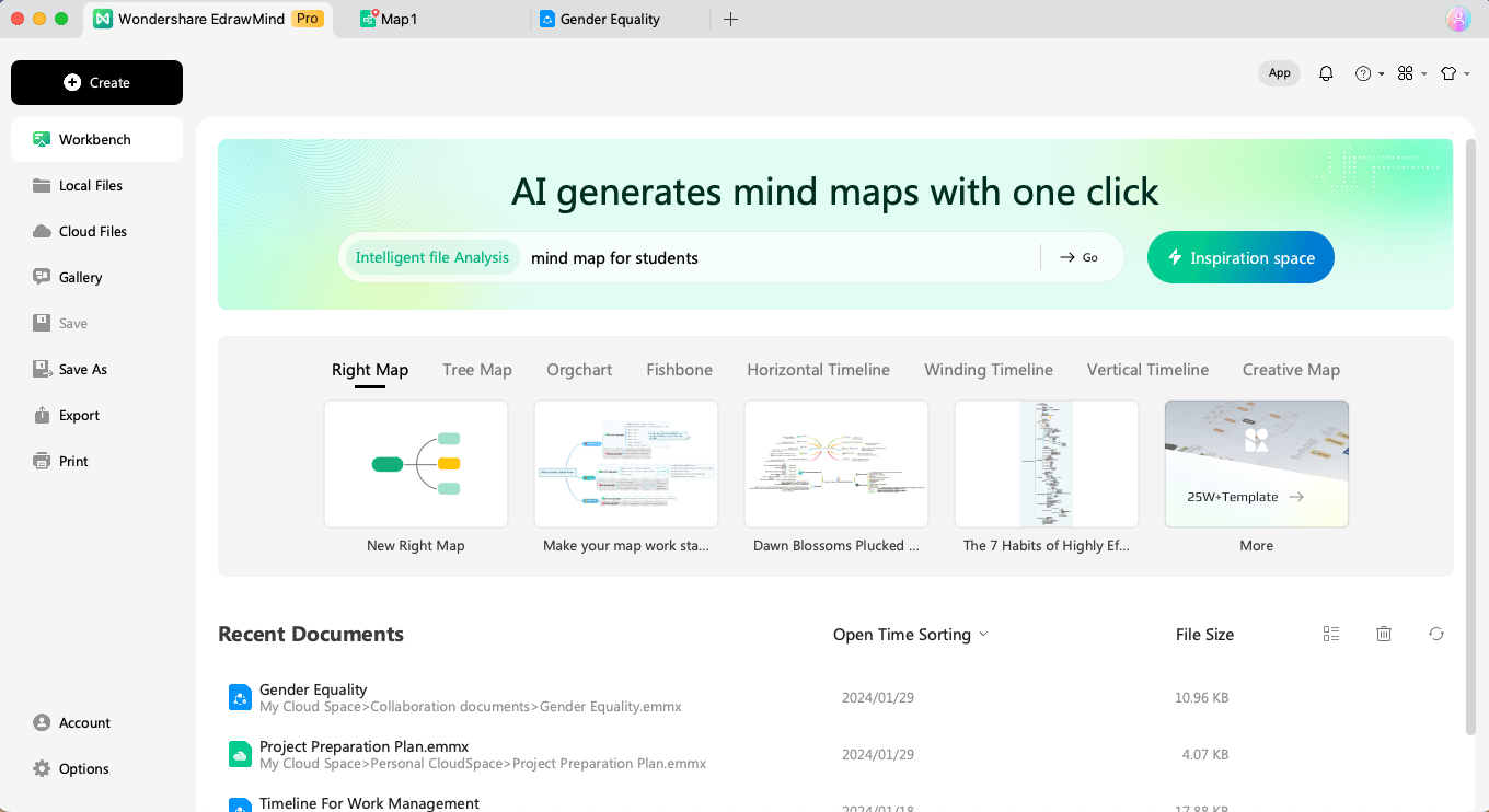 como criar um mapa mental no EdrawMind