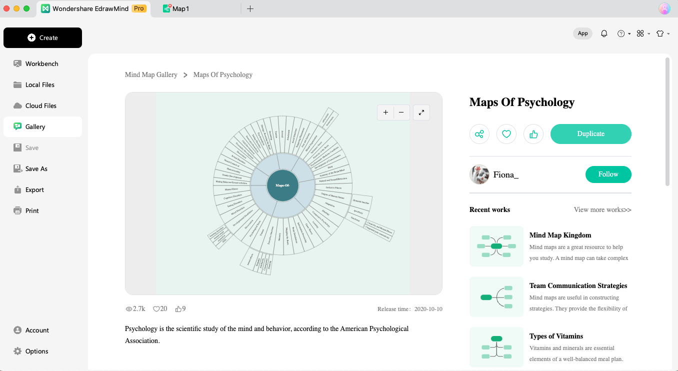 como criar um mapa mental no EdrawMind