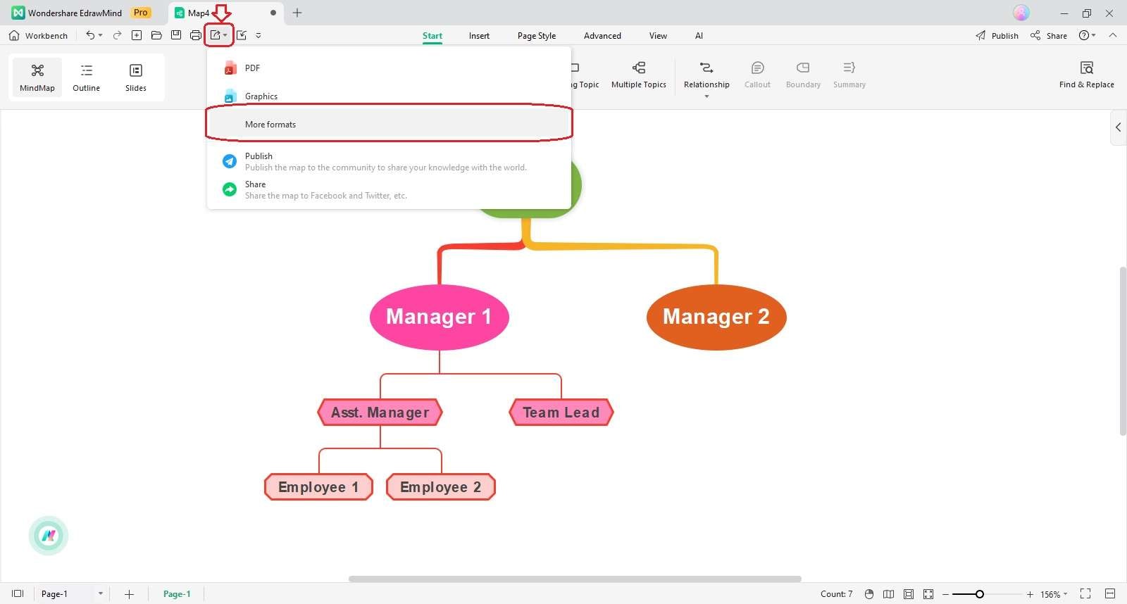 export your organizational chart