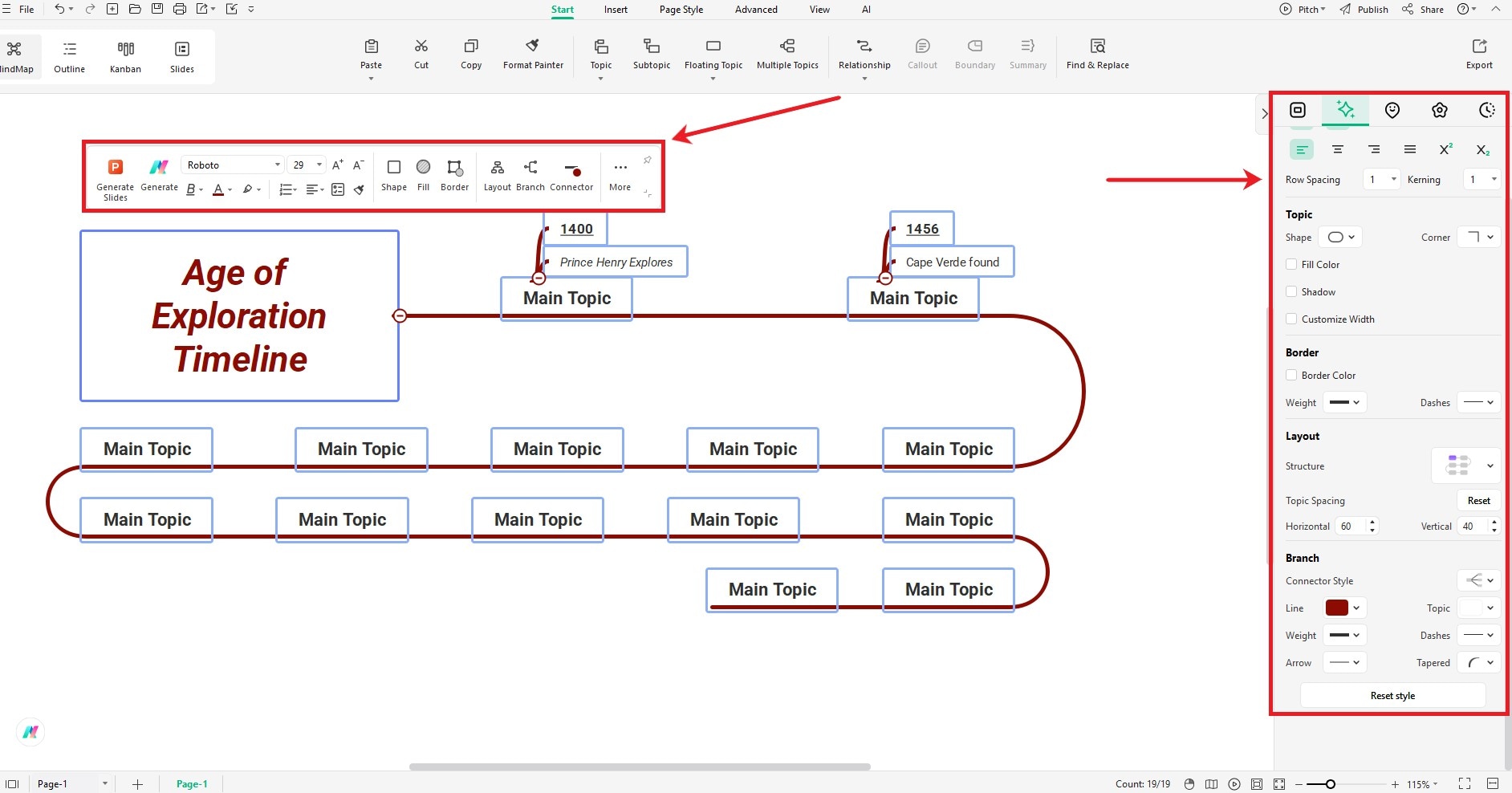 edrawmind-customize-timeline