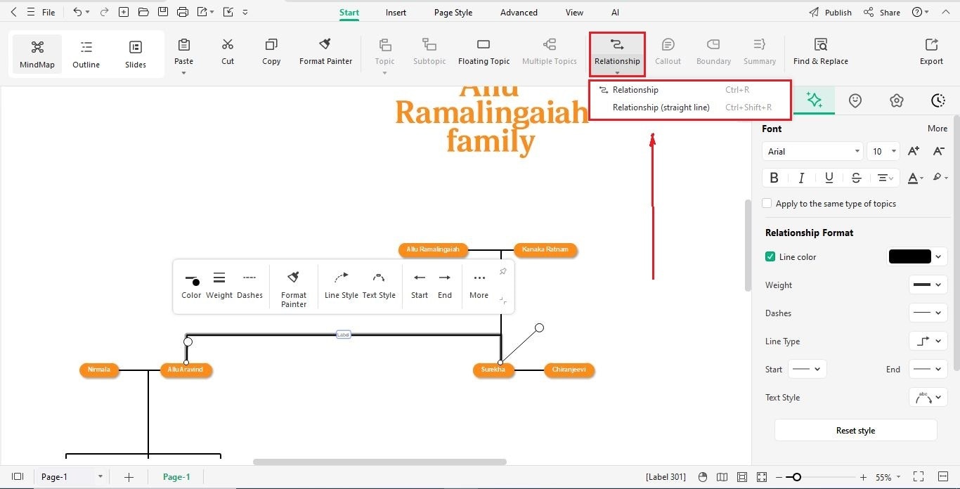 create relationships