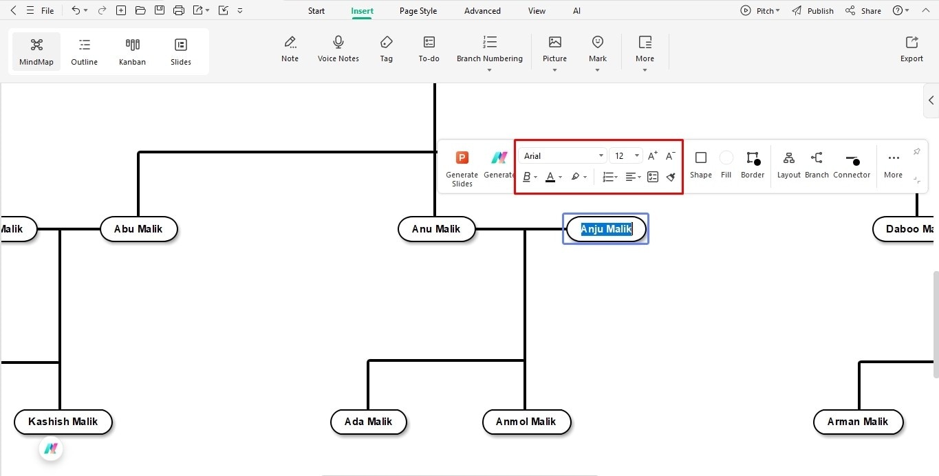 add family tree profiles edrawmind