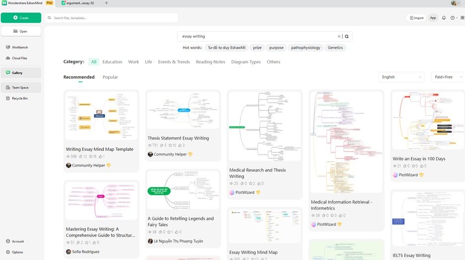 edrawmind template gallery
