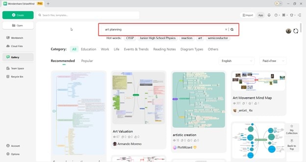 edrawmind gallery search