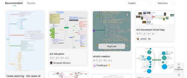 edrawmind duplicate tool