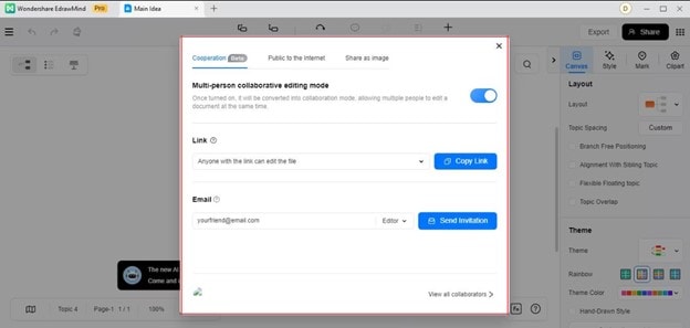 share link and start editing