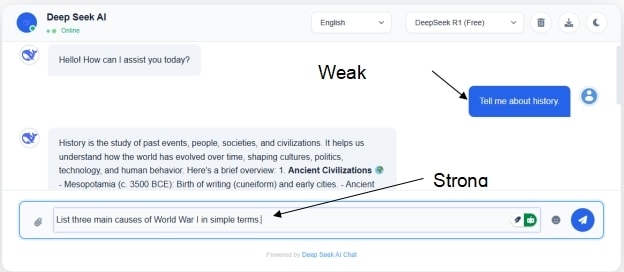 chat with deep seek