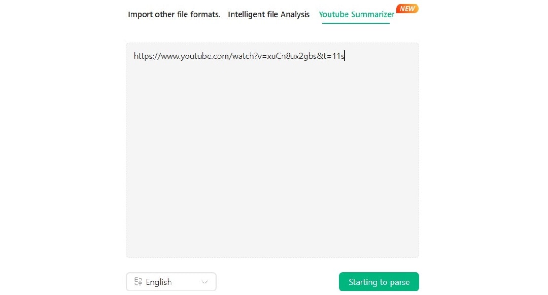 edrawmind youtube summarize interface