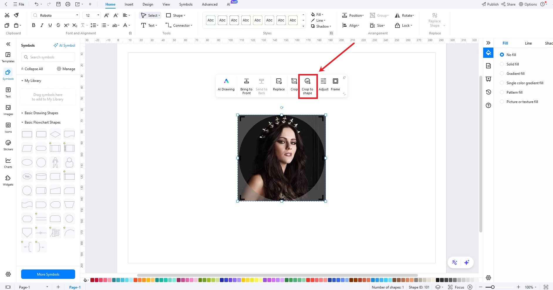 crop image to shape