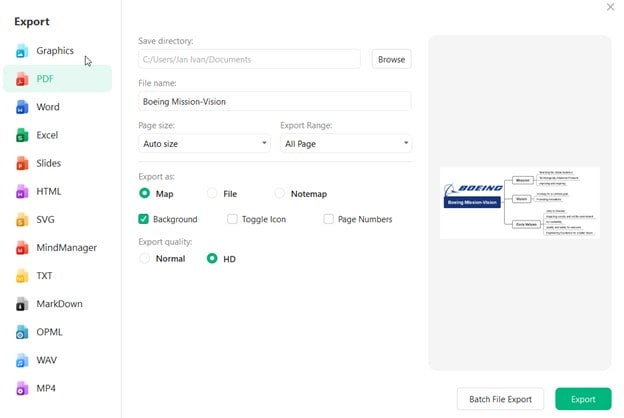 edrawmind export tools