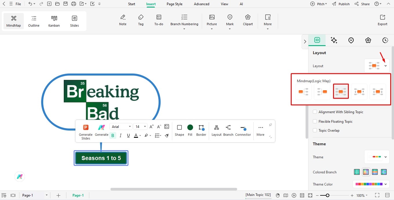 change structure layout