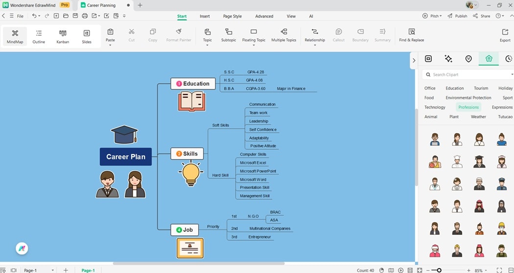 customizing the diagram