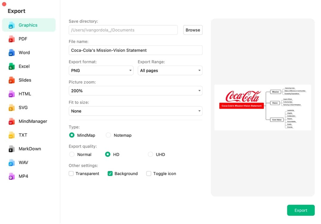 edrawmind export tools