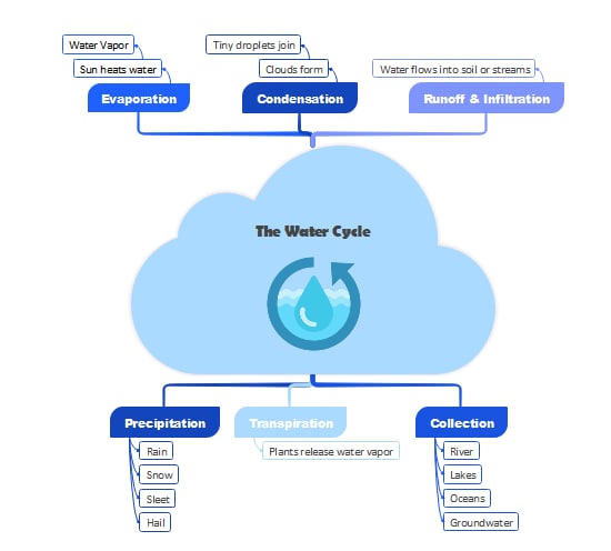water cycle concept map