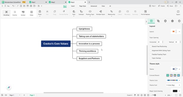 edrawmind interface