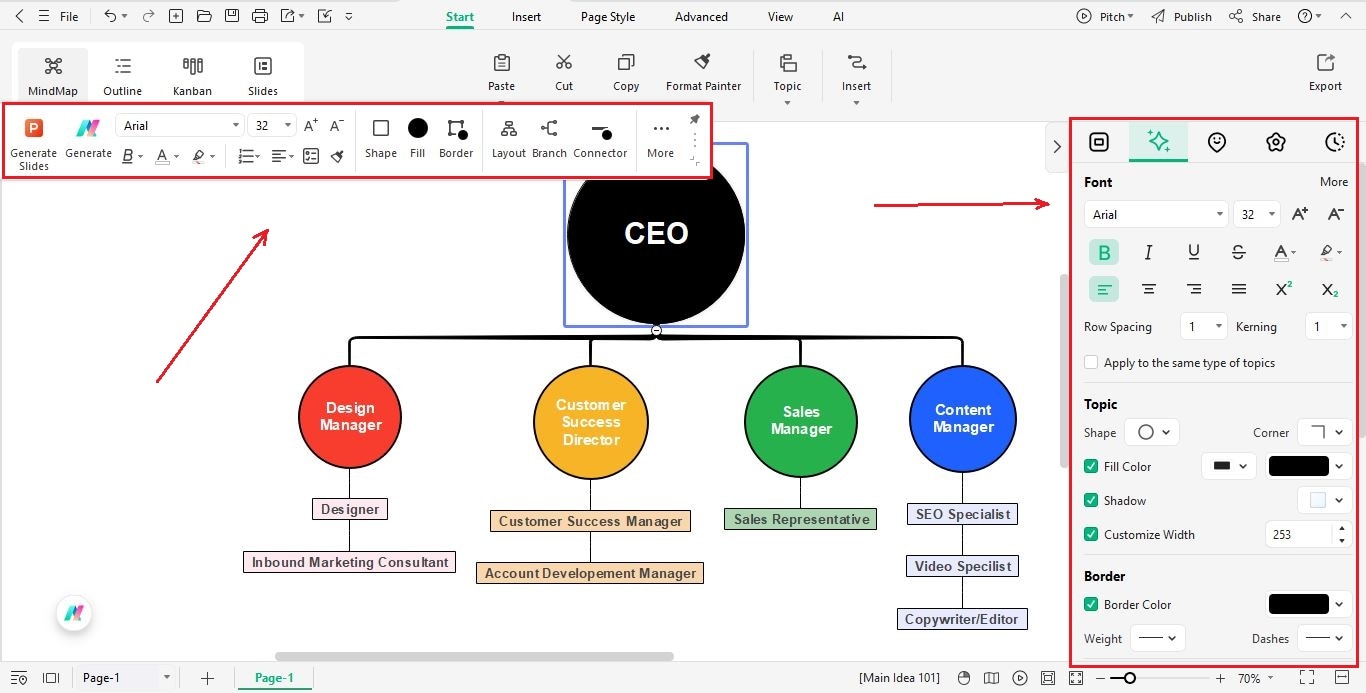 org chart step 5 customize the chart