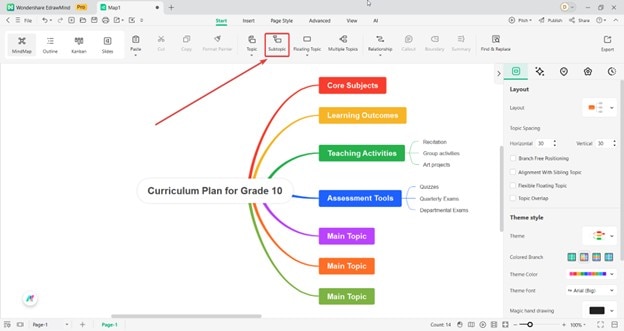 edrawmind-edit main topics