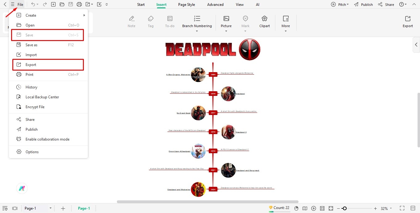 export wolverine timeline