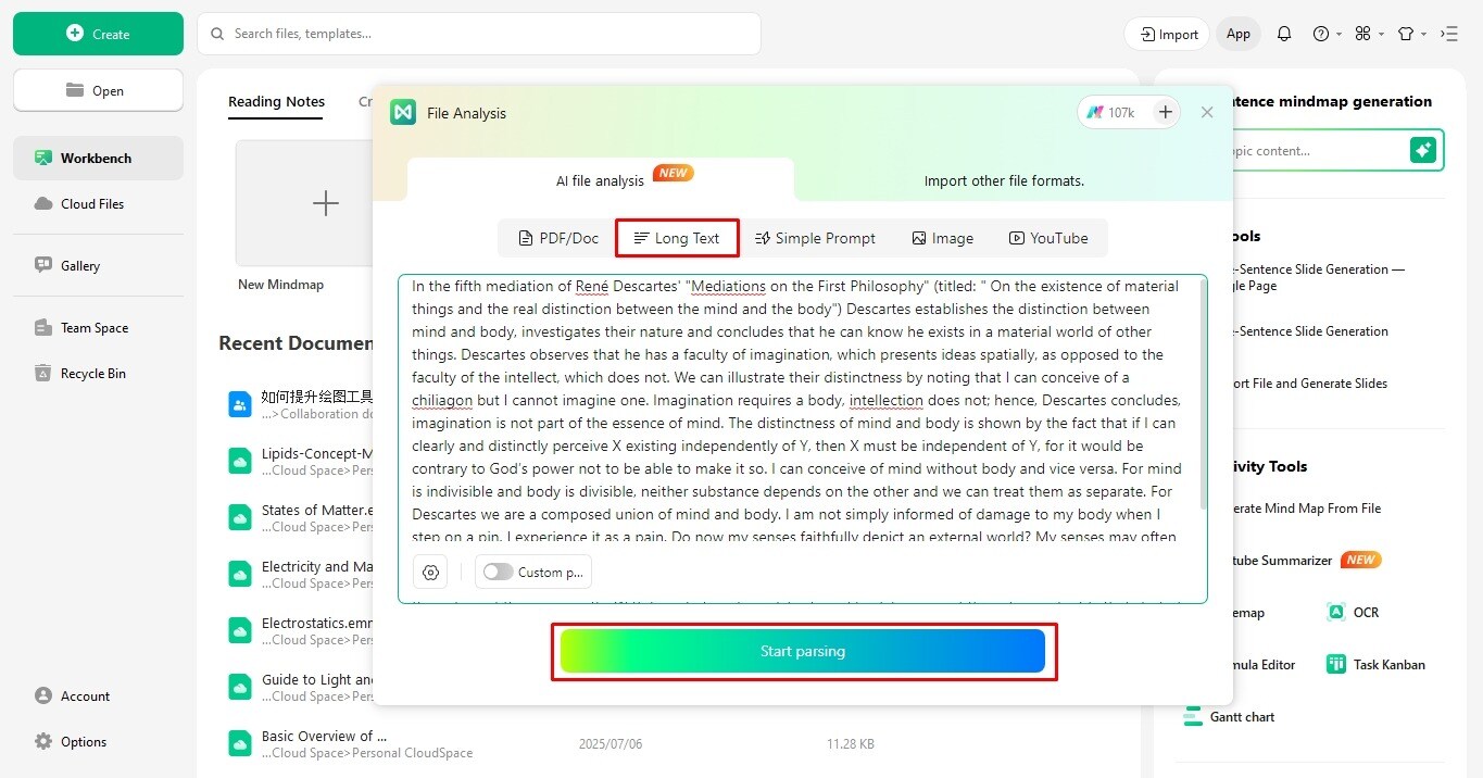 summarize-long-text-to-mind-map-edrawmind