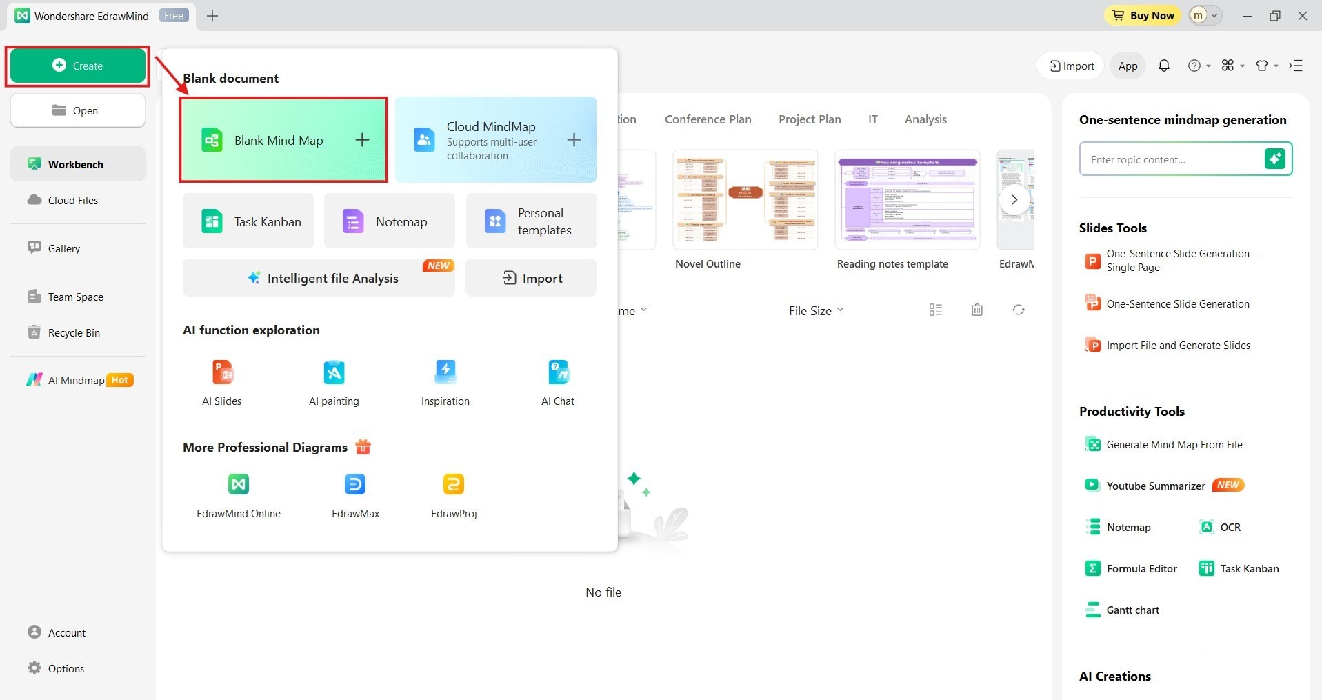 EdrawMind - making a mind map from scratch