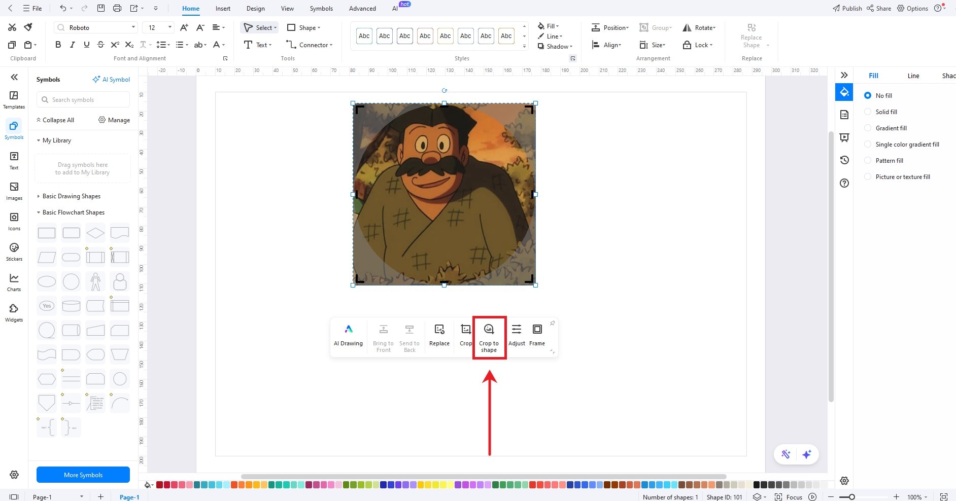 edrawmind reshape images