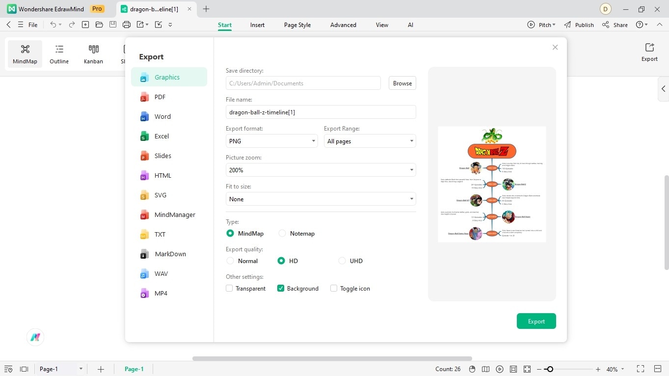 create a timeline on edrawmind