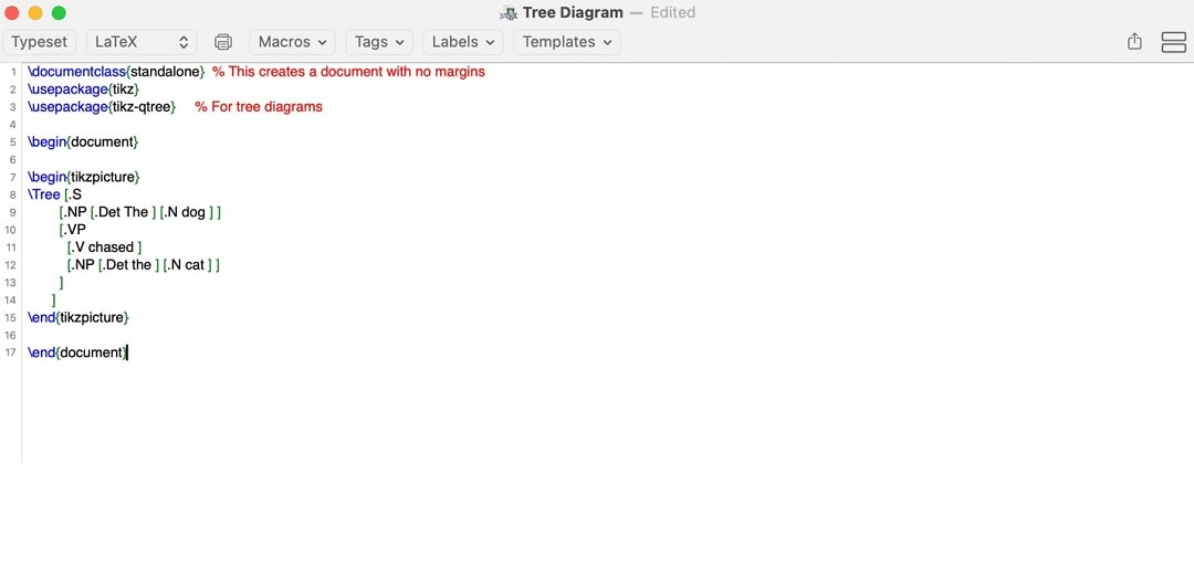 latex add tree diagram