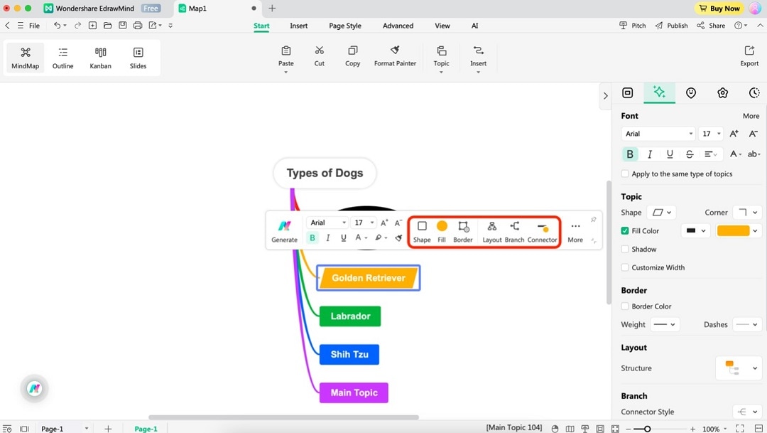 edrawmind edit tree diagram