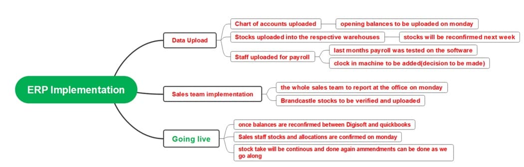 erp implementation diagram