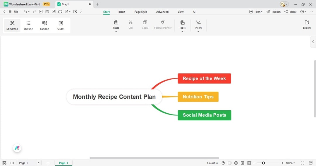 add main idea and topics-brainstorming