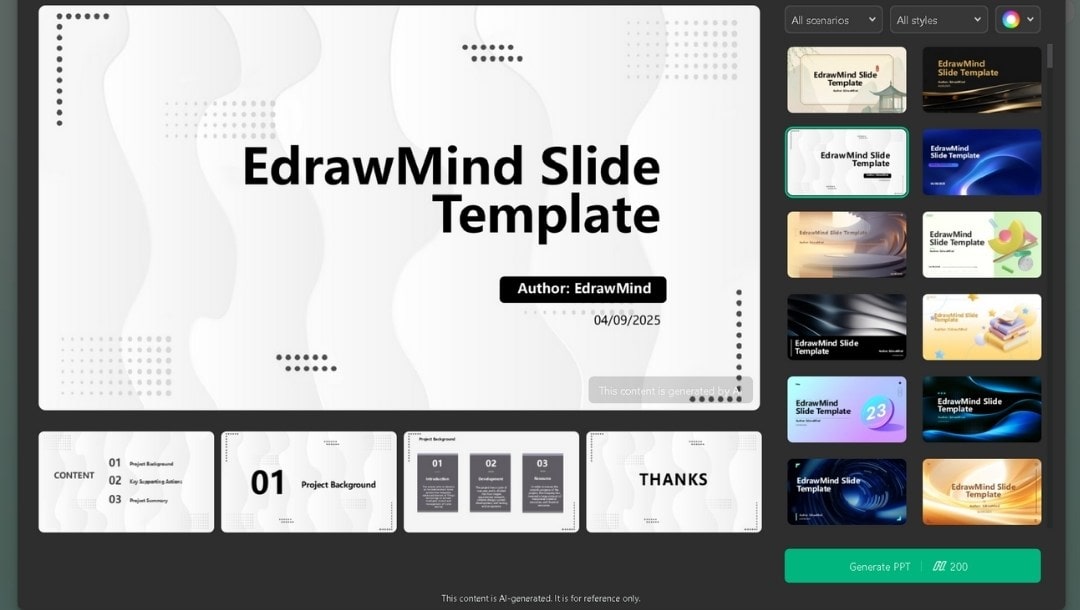 generate full ai presentation