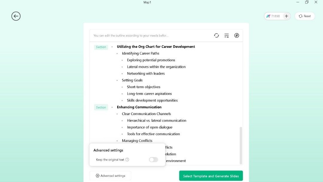 choose layout and style