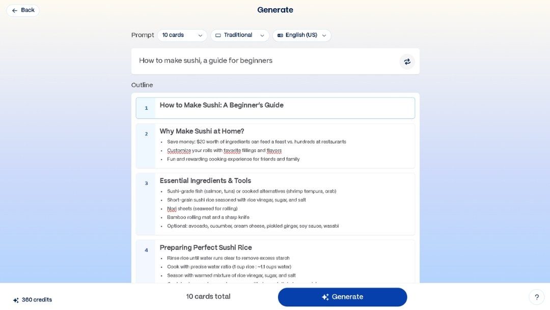 edit ai generated outline