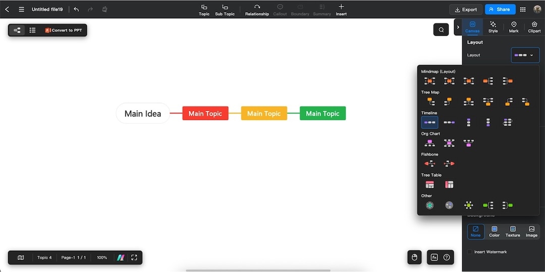 edrawmind online-layouts panel