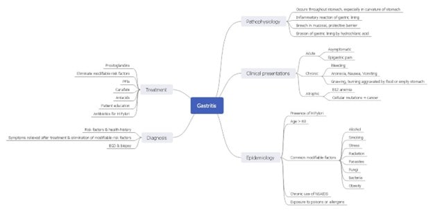 gastritis treatment and epidemiology map-example