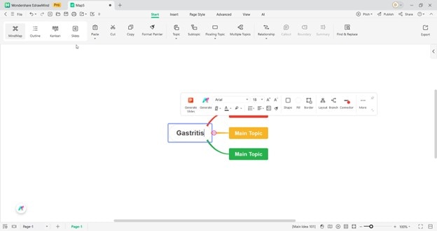 edrawmind main idea edit-screenshot