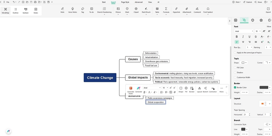 edrawmind interface-mind mapping